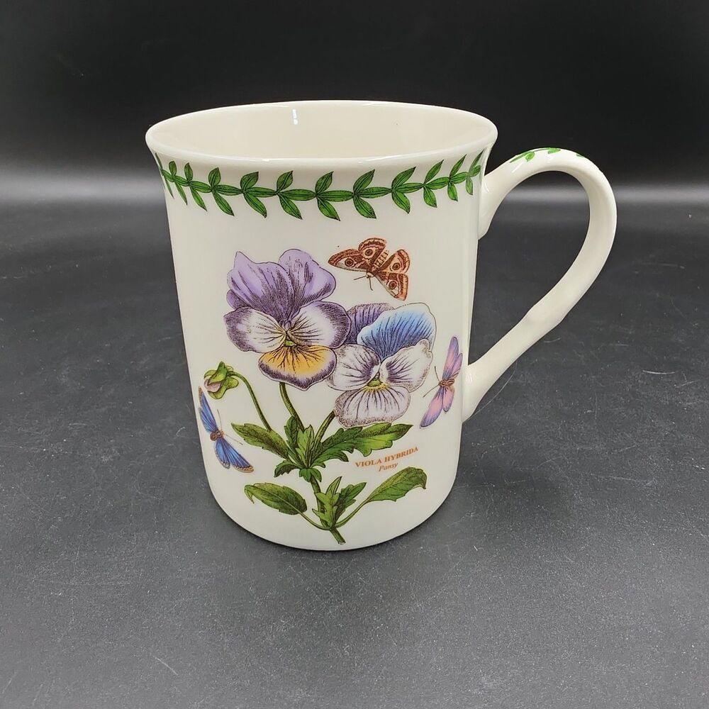 Portmeirion Botanic Garden Pansy Pimpernel (10oz) Mugs Viola Hybrida